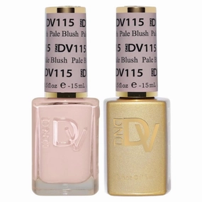 DND Diva Gel Polish Set, Soda Poppin Collection, UV/LED Gel Polish and Air Dry Nail Lacquer, Matching Chip-Free Polish Duo, 115 Pale Blush, 0.5 Fl Oz