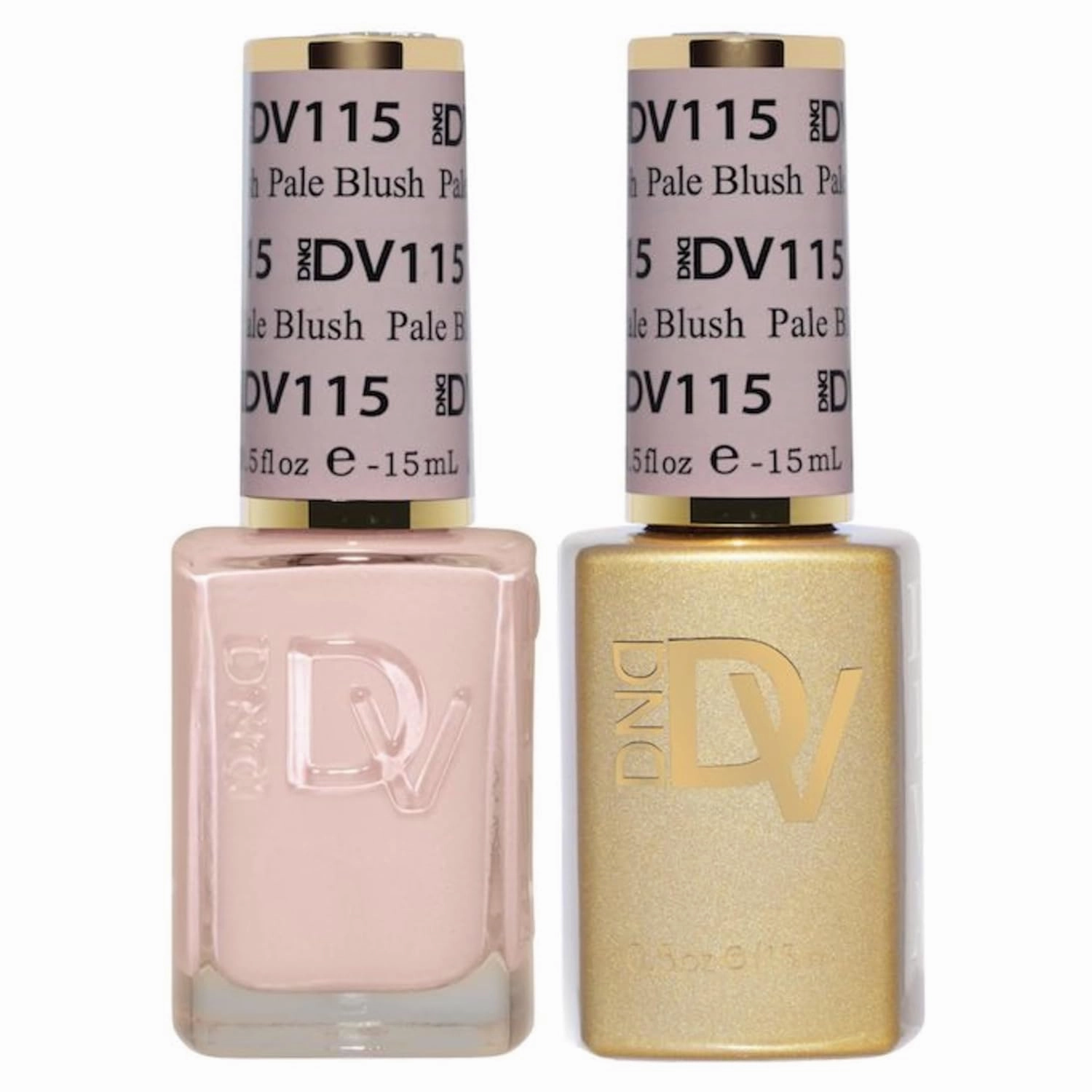 DND Diva Gel Polish Set, Soda Poppin Collection, UV/LED Gel Polish and Air Dry Nail Lacquer, Matching Chip-Free Polish Duo, 115 Pale Blush, 0.5 Fl Oz