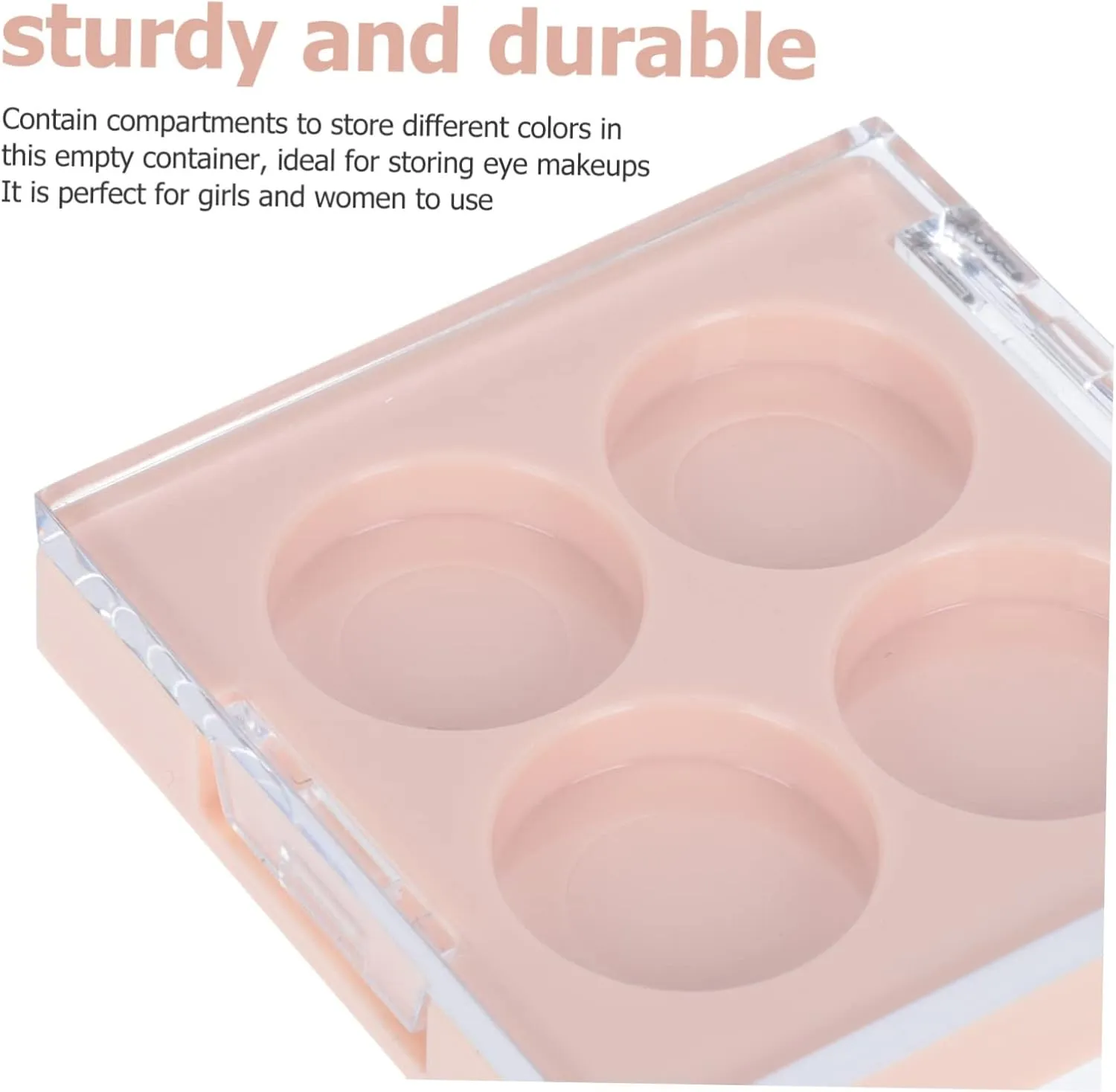 DOITOOL 6pcs Empty Eyeshadow Storage Trays Portable Makeup Organizer for Lipstick Blush Highlighter Compact Design for Travel Daily Use for Sample Display Makeup Application