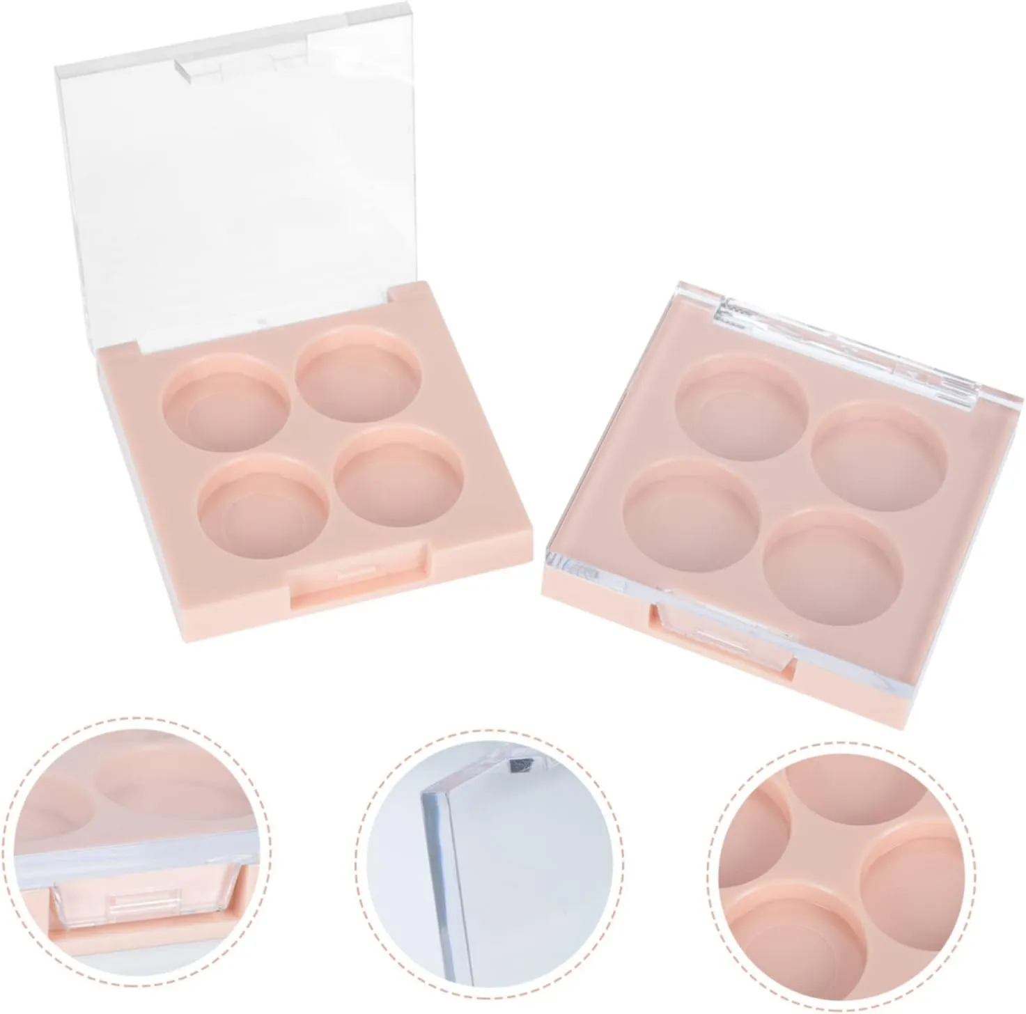 DOITOOL 6pcs Empty Eyeshadow Storage Trays Portable Makeup Organizer for Lipstick Blush Highlighter Compact Design for Travel Daily Use for Sample Display Makeup Application