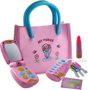 Dress-Up-America Toddler Purse – Pretend Play Purse Toys for 1, 2, 3 Year Old Girl, My First Purse Birthday Gift for Toddlers and Girls