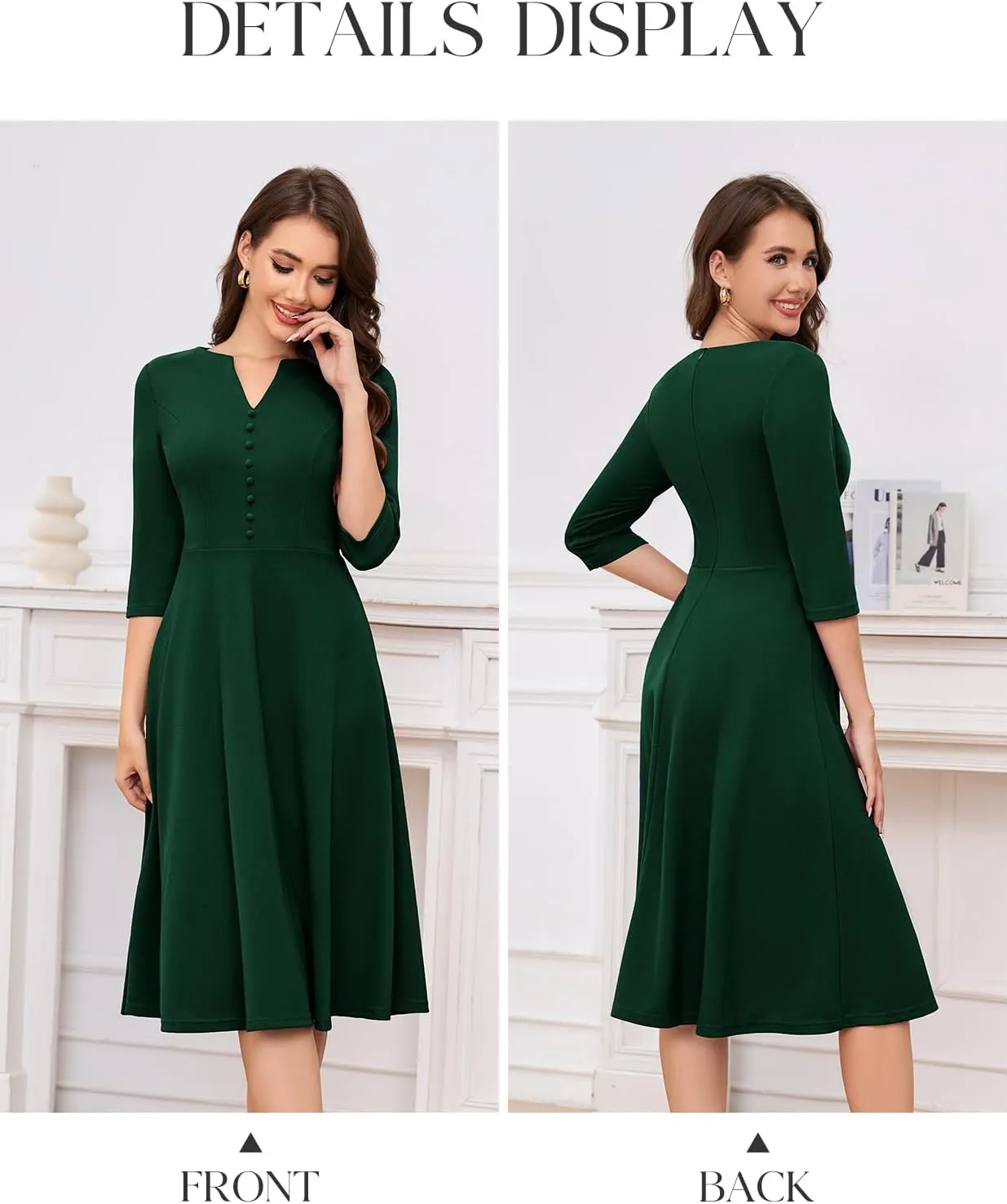 DRESSTELLS Women's Cocktail Dresses for Wedding Guest, Aline Formal Vintage Tea Party Evening Dress