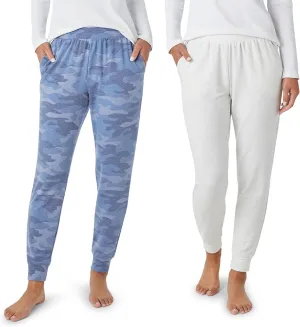 Eddie Bauer Women's Pajama Bottoms - 2 Pack Ultra-Soft Sleep and Lounge Jogger Pants for Women (S-2XL)