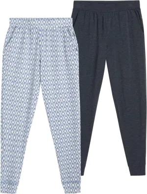 Eddie Bauer Women's Pajama Bottoms - 2 Pack Ultra-Soft Sleep and Lounge Jogger Pants for Women (S-2XL)