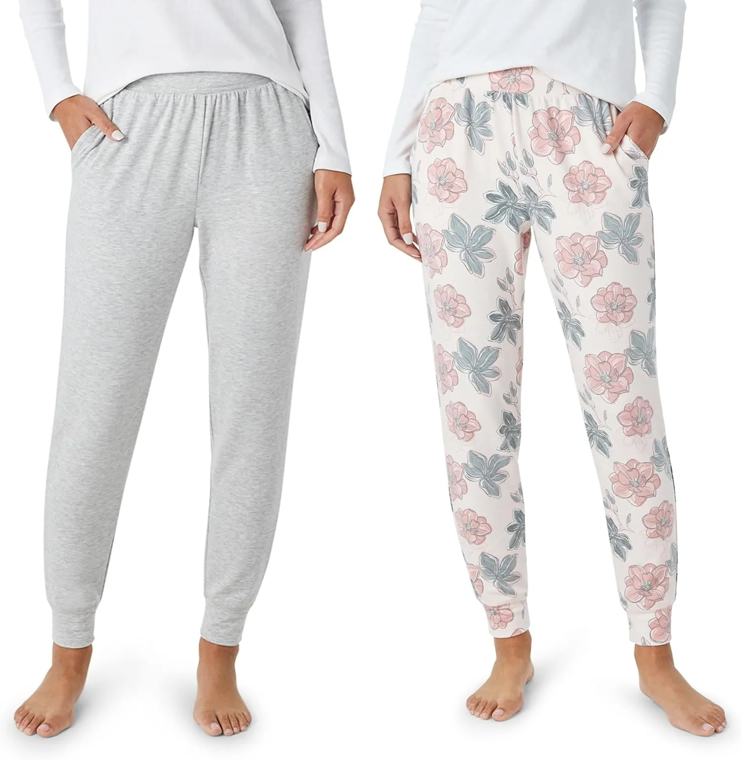 Eddie Bauer Women's Pajama Bottoms - 2 Pack Ultra-Soft Sleep and Lounge Jogger Pants for Women (S-2XL)