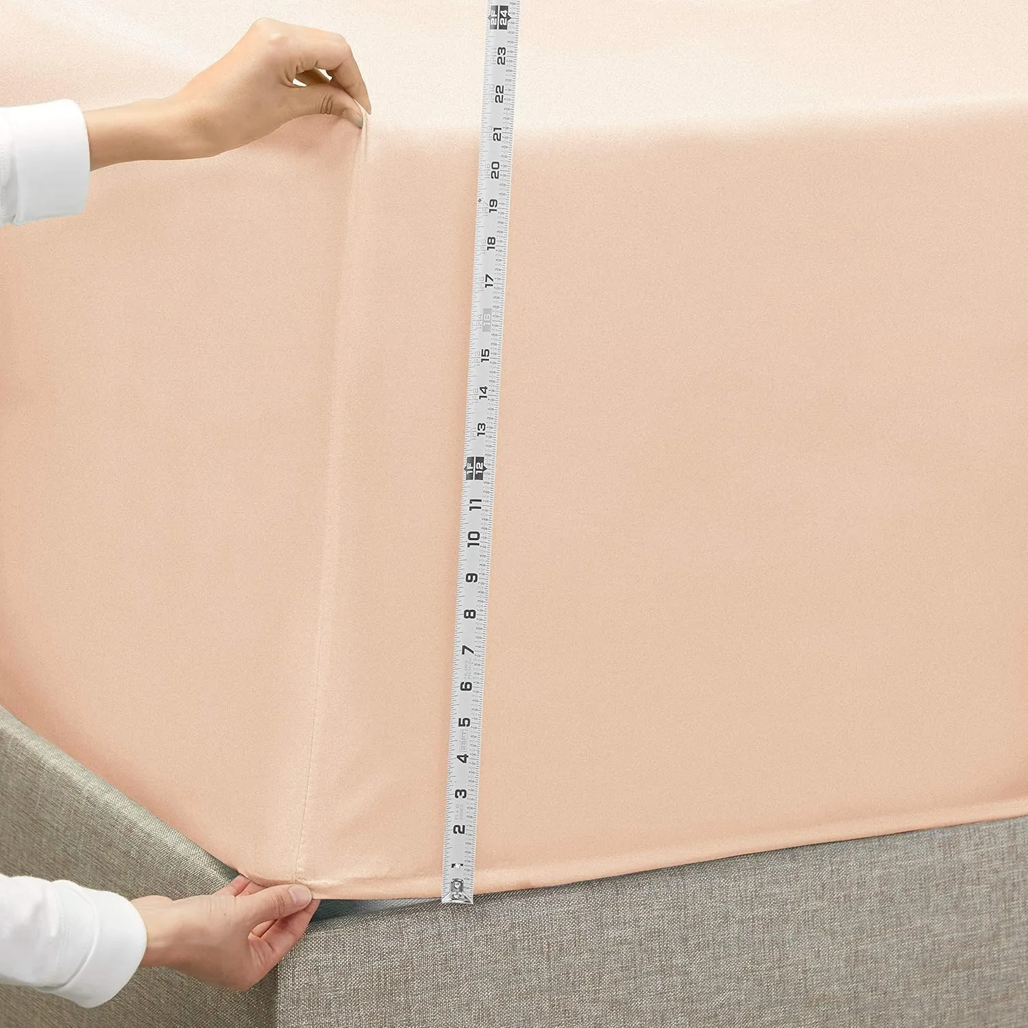 Empyrean Extra Deep Pocket Fitted Sheet - 110 GSM Deep Pocket Bed Sheet Set – Soft Deep Pocket 6 Piece Set - 60 x 80 inches - Queen Size Sheets - Pale Blush (Pink)