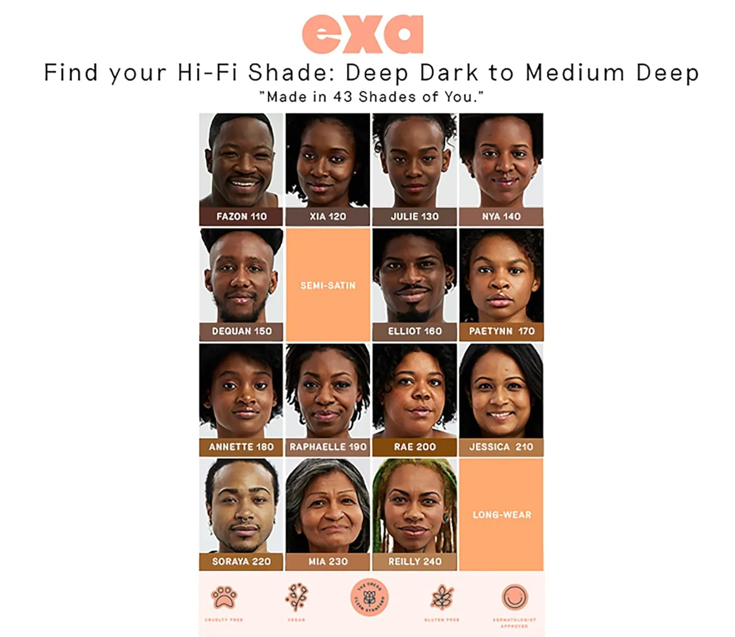 Exa Beauty - Natural High Fidelity Foundation | Clean, Vegan, Cruelty-Free Makeup (Fazon 110)