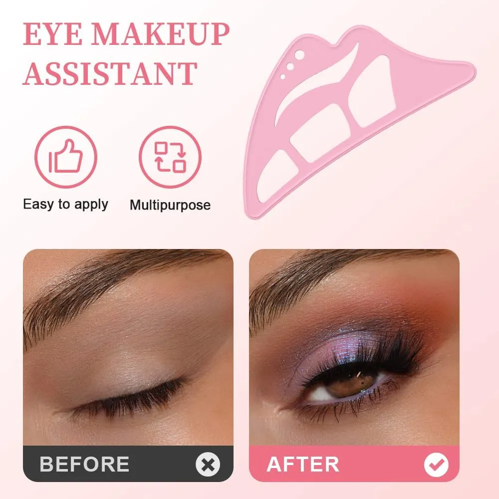 Eyeshadow Stencils Tool for Women, 2025 Reusable Eyeshadow Stencils Eye Makeup Aid, Eyeliner Brush Template for Women Brush Professional and Quick Eye Makeup Tool (Blue)