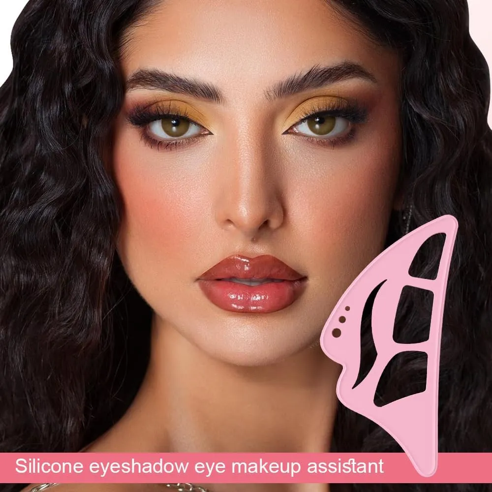 Eyeshadow Stencils Tool for Women, 2025 Reusable Eyeshadow Stencils Eye Makeup Aid, Eyeliner Brush Template for Women Brush Professional and Quick Eye Makeup Tool (Blue)
