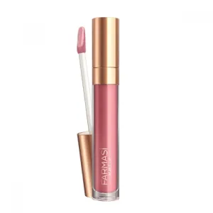 FARMASi Nudes for All Lip Gloss 02 Satin Pink – Moisturizing Nude Lip Gloss for a Natural, Glossy Finish – Non-Sticky Lightweight Formula for Smooth Shine and Subtle Color – 4.5 ml/0.15 fl.oz