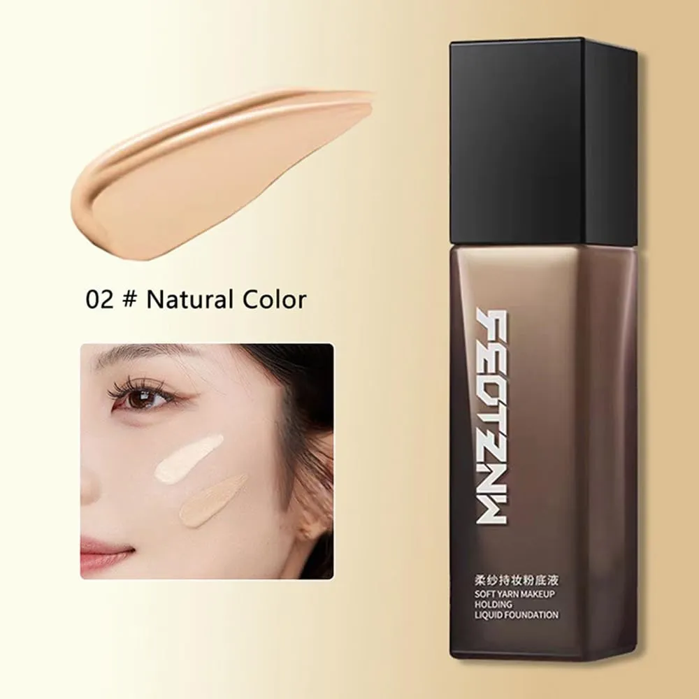 Feotznw Flawless Finish Foundation Makeup - Lightweight Medium Coverage, Semi-Matte Finish for Uneven Skin Tone, Vegan & Cruelty-Free (Ivory White/Beige, 1.014 Fl Oz) (Beige)