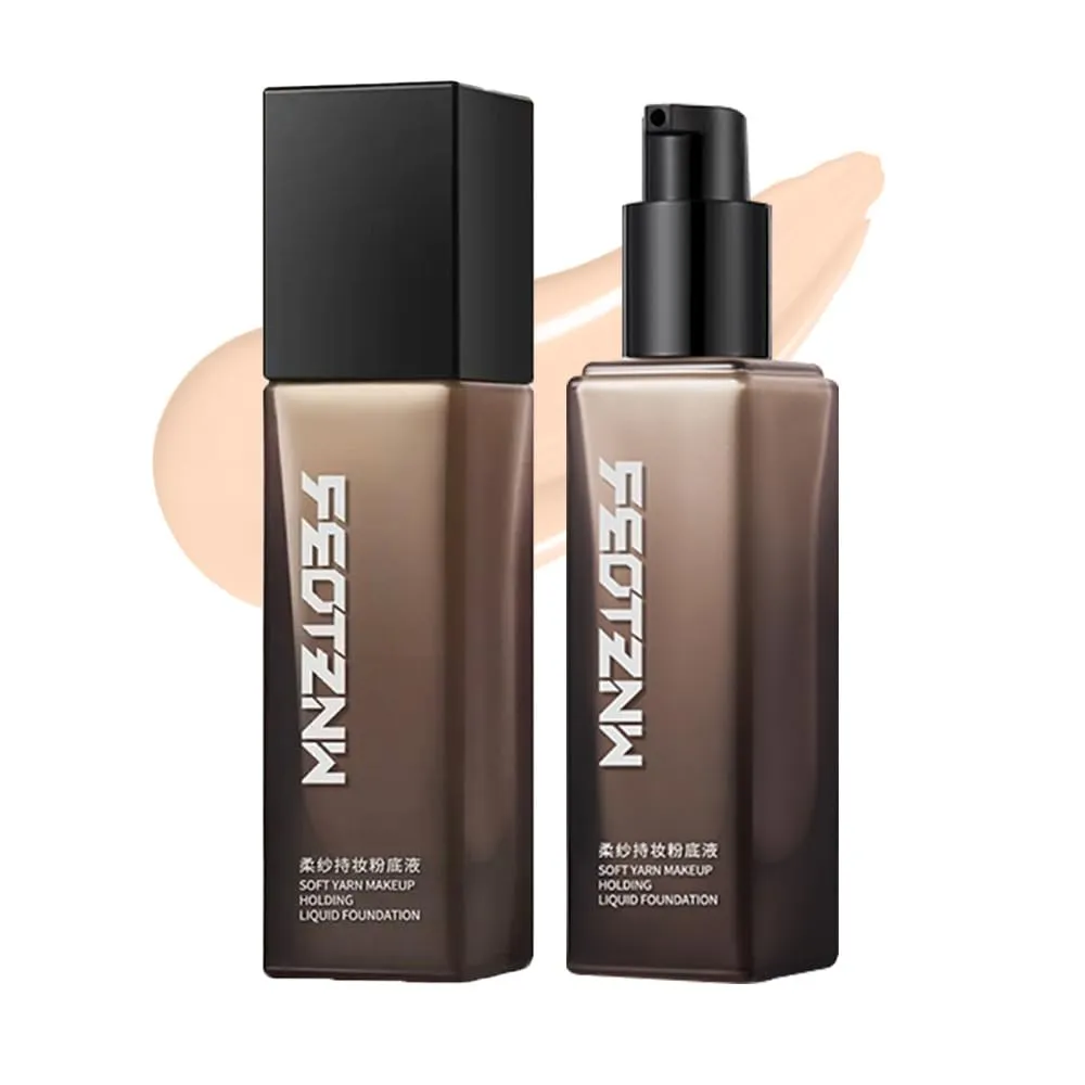 Feotznw Flawless Finish Foundation Makeup - Lightweight Medium Coverage, Semi-Matte Finish for Uneven Skin Tone, Vegan & Cruelty-Free (Ivory White/Beige, 1.014 Fl Oz) (Beige)