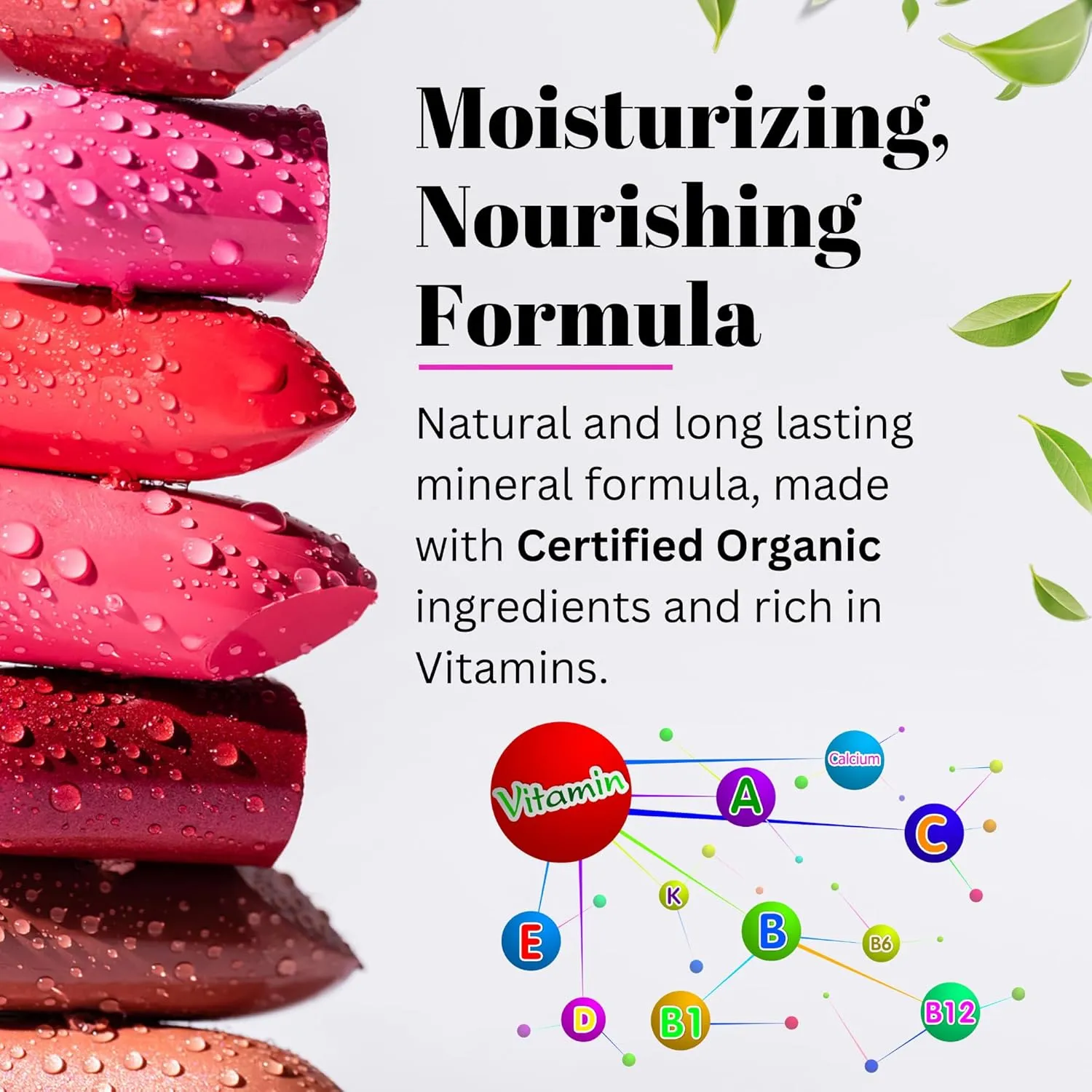 Fifth & Skin BOTANICAL Lipstick (BERRY RED) | Made in USA | Vegan | Natural | Organic | Cruelty Free | Paraben Free | NO Lead | Moisturizing Color that's Good for your Lips!