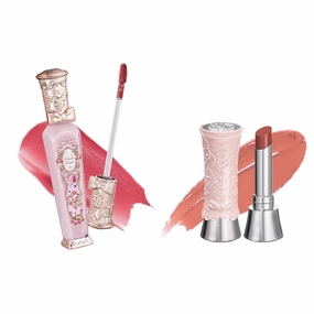 Flower Knows Violet Strawberry Rococo Glitter Lip Gloss G02 Rasberry Booze Swan Ballet Shine Solid Lip Gloss Stick B01 Little Star