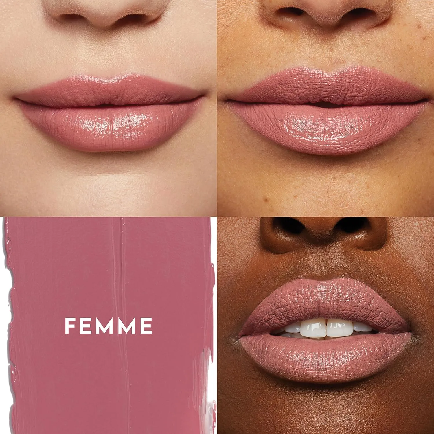 Forget the Filler Lip-Plumping Line-Smoothing Satin Cream Lipstick, Femme, Pink, 0.1 Ounce