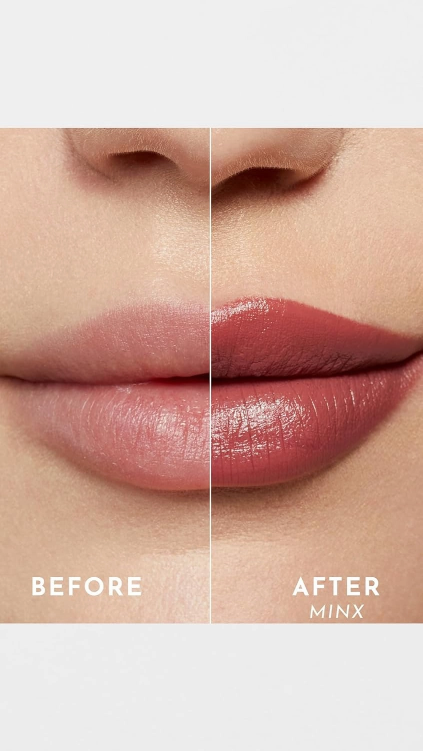 Forget the Filler Lip-Plumping Line-Smoothing Satin Cream Lipstick, Minx, Pink, 0.1 Ounce