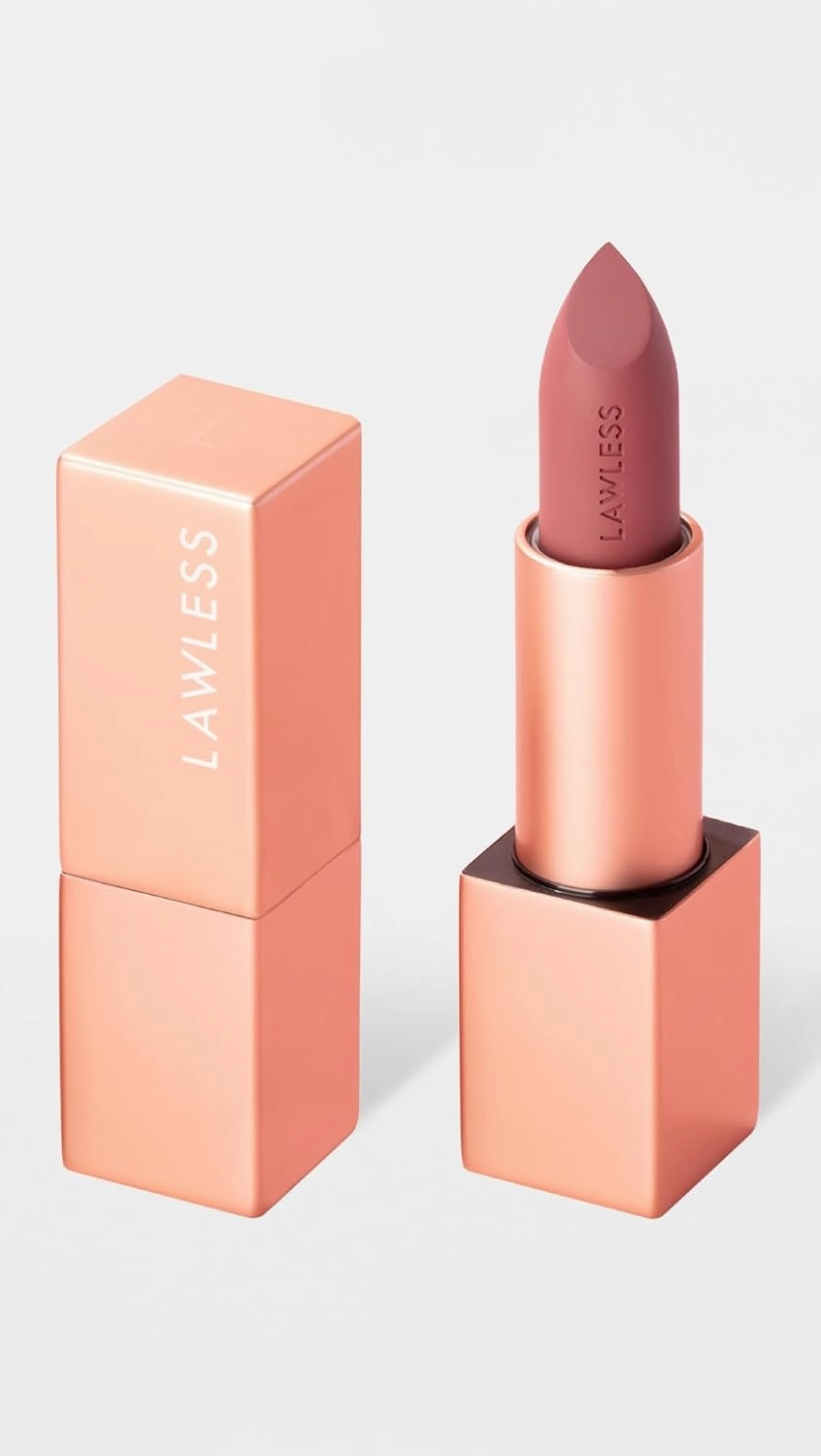 Forget the Filler Lip-Plumping Line-Smoothing Satin Cream Lipstick, Minx, Pink, 0.1 Ounce