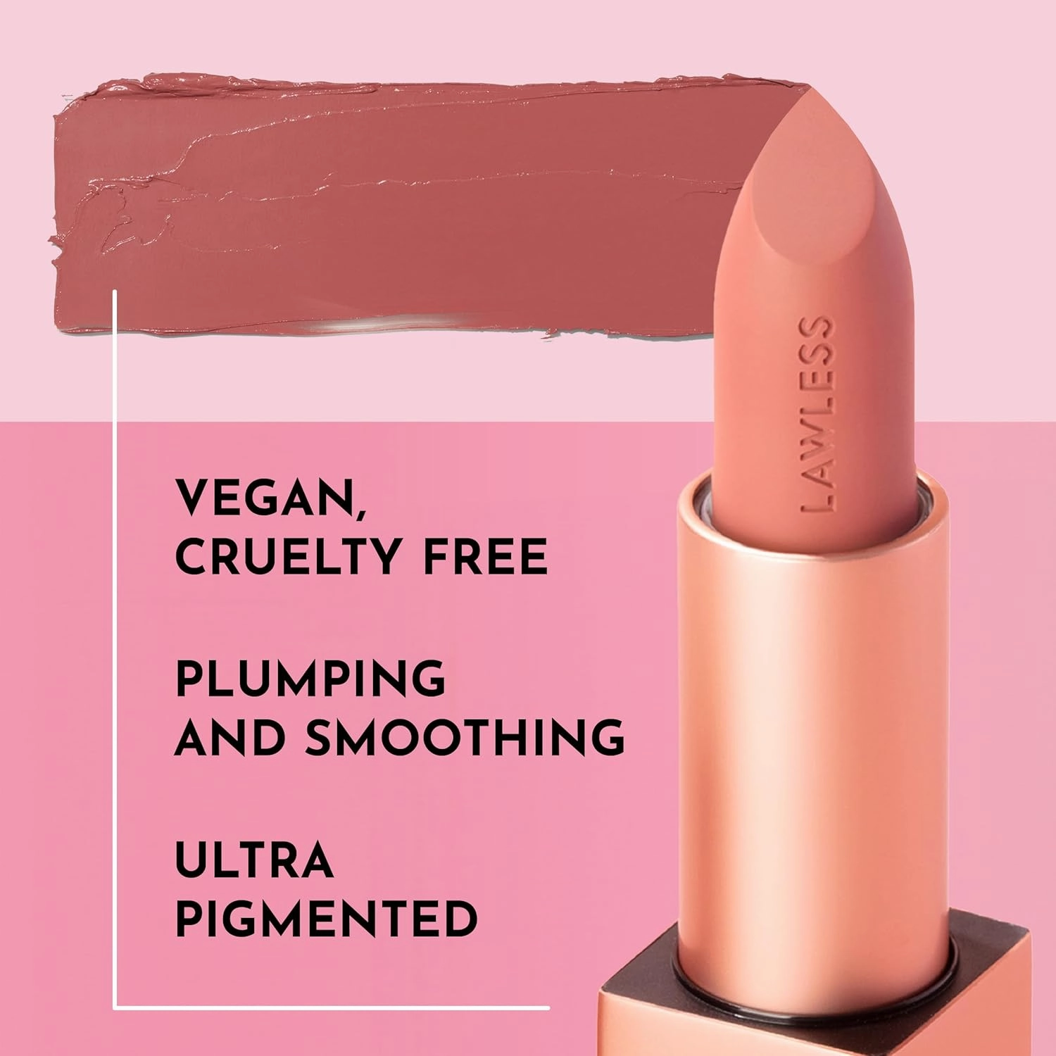 Forget the Filler Lip-Plumping Line-Smoothing Satin Cream Lipstick, Tropic, Pink, 0.1 Ounce
