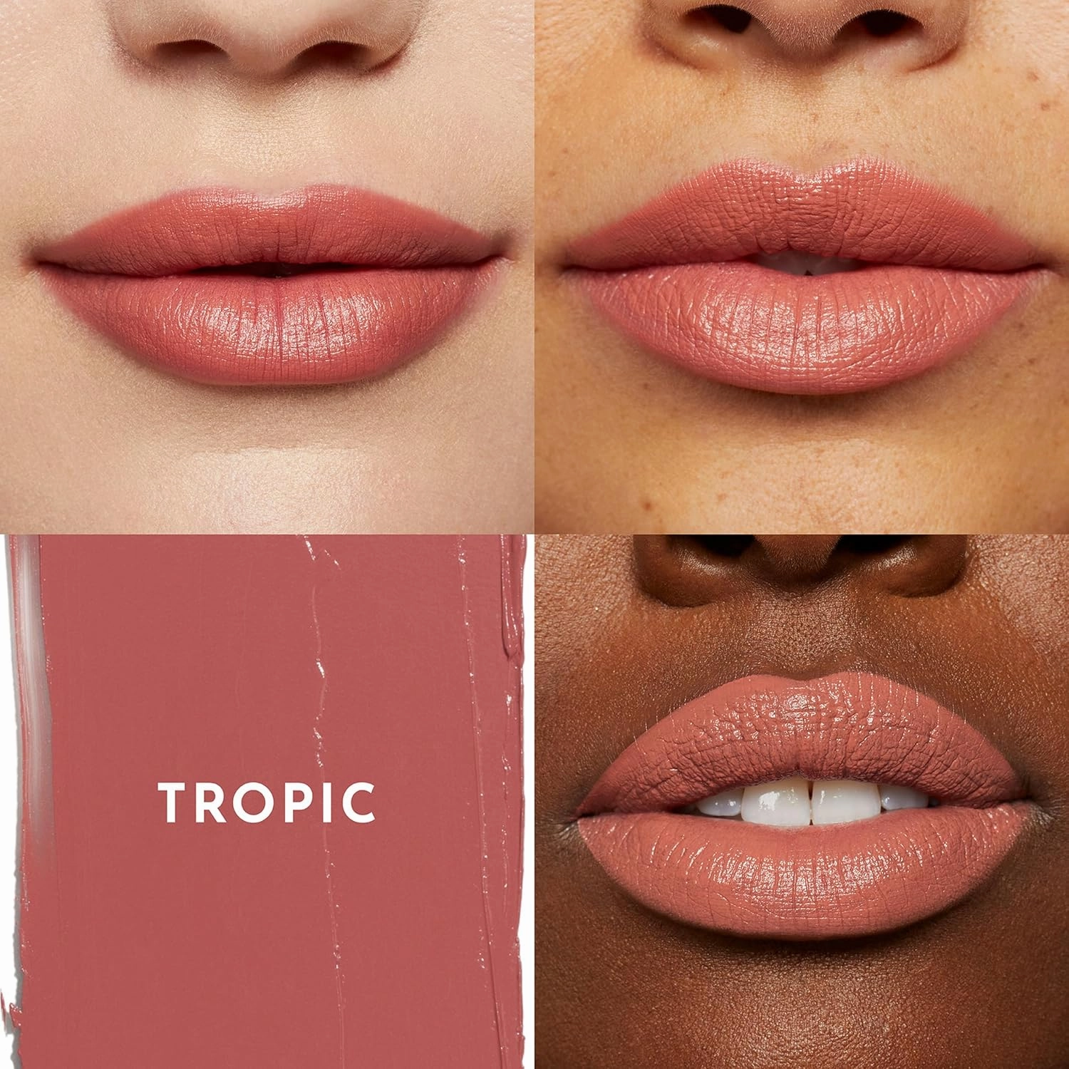 Forget the Filler Lip-Plumping Line-Smoothing Satin Cream Lipstick, Tropic, Pink, 0.1 Ounce