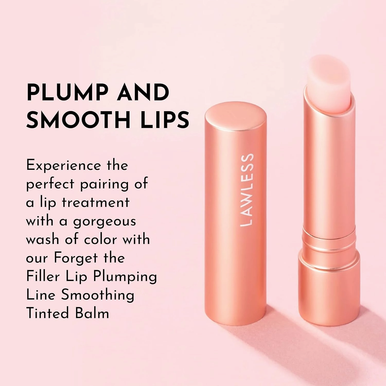 Forget the Filler Lip Plumping Line Smoothing Tinted Balm, Pink Marshmallow, 0.09 Ounce