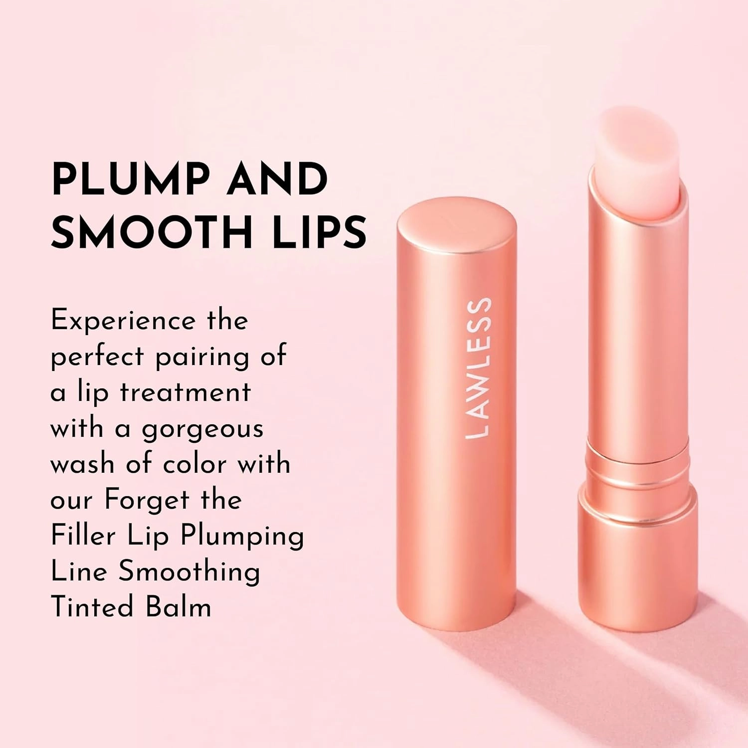 Forget the Filler Lip Plumping Line Smoothing Tinted Balm, Pink Marshmallow, 0.09 Ounce