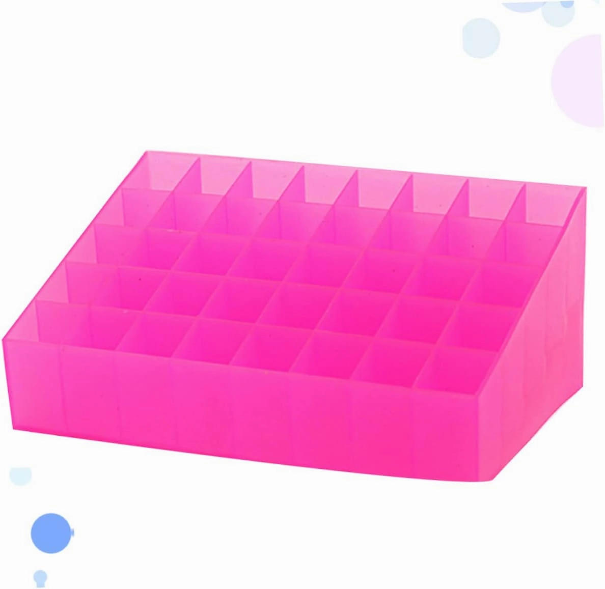 FRCOLOR Lip Gloss Holder 40 Box Clear Plastic Organizer Bins Liquid Lipstick Clear Lip Gloss Lipstick Display Stand Plastic Lip Gloss Rack Pink Storage Canister Lipstick Storage Case
