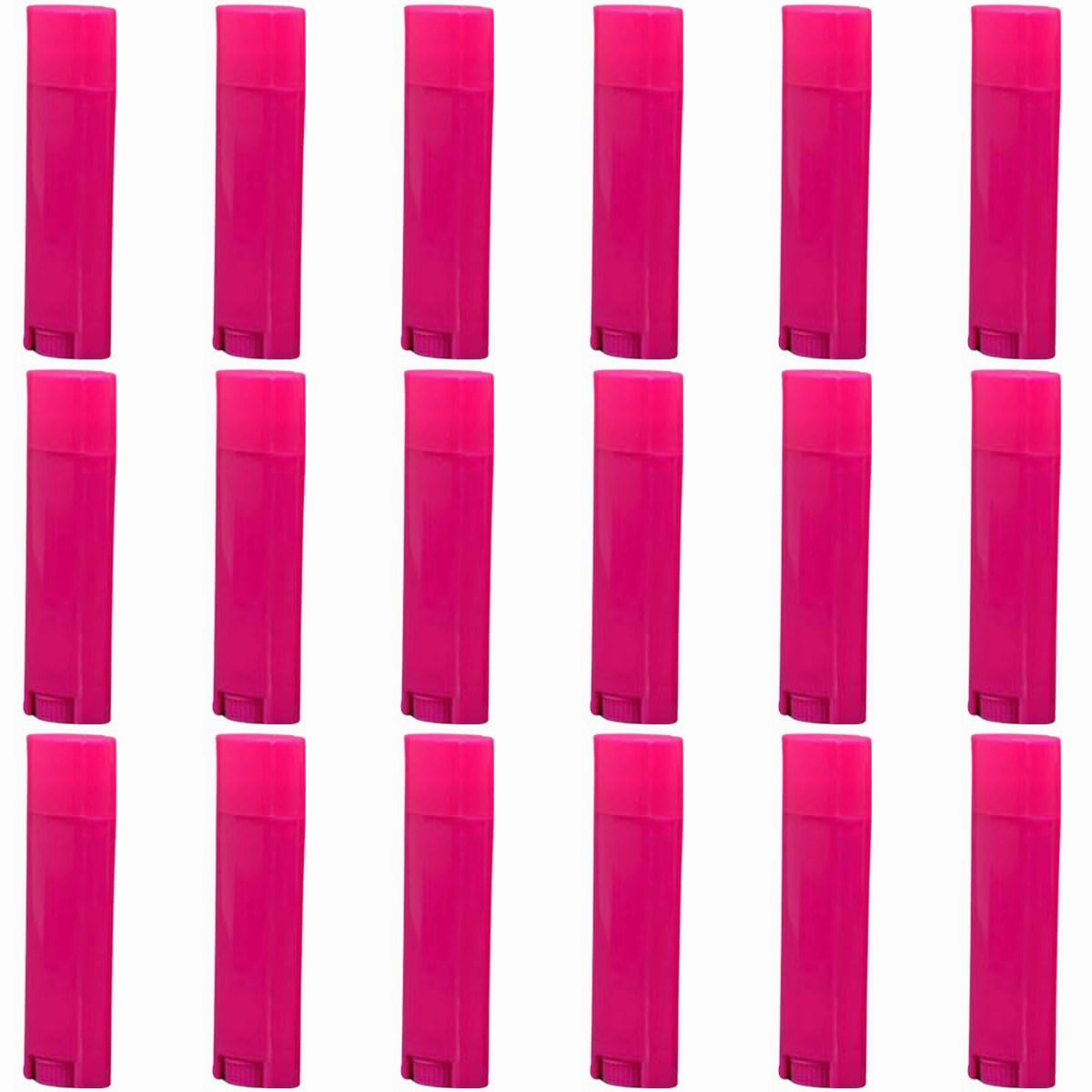 FZBNSRKO 5ml 50Pcs Empty Oval Deodorant Lip balm Tubes Containers Twist-up Refillable Containers for Lipstick,Chapstick,Homemade Lip balm,DIY Deodorants(Hot Pink)