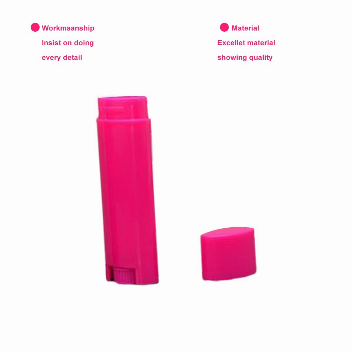 FZBNSRKO 5ml 50Pcs Empty Oval Deodorant Lip balm Tubes Containers Twist-up Refillable Containers for Lipstick,Chapstick,Homemade Lip balm,DIY Deodorants(Hot Pink)