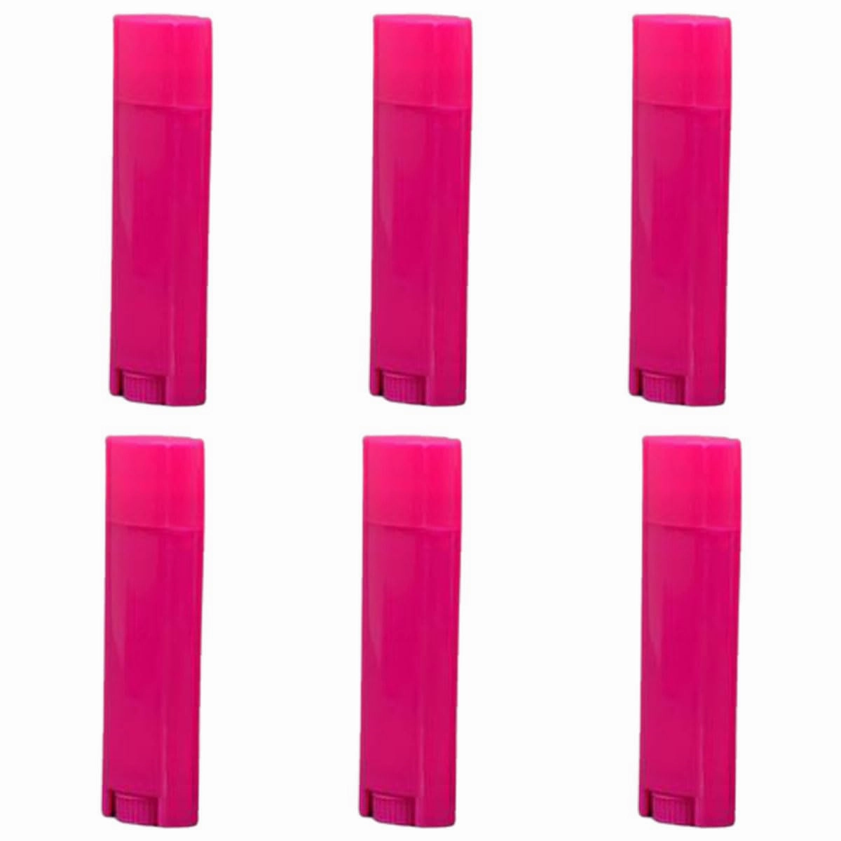 FZBNSRKO 5ml 50Pcs Empty Oval Deodorant Lip balm Tubes Containers Twist-up Refillable Containers for Lipstick,Chapstick,Homemade Lip balm,DIY Deodorants(Hot Pink)