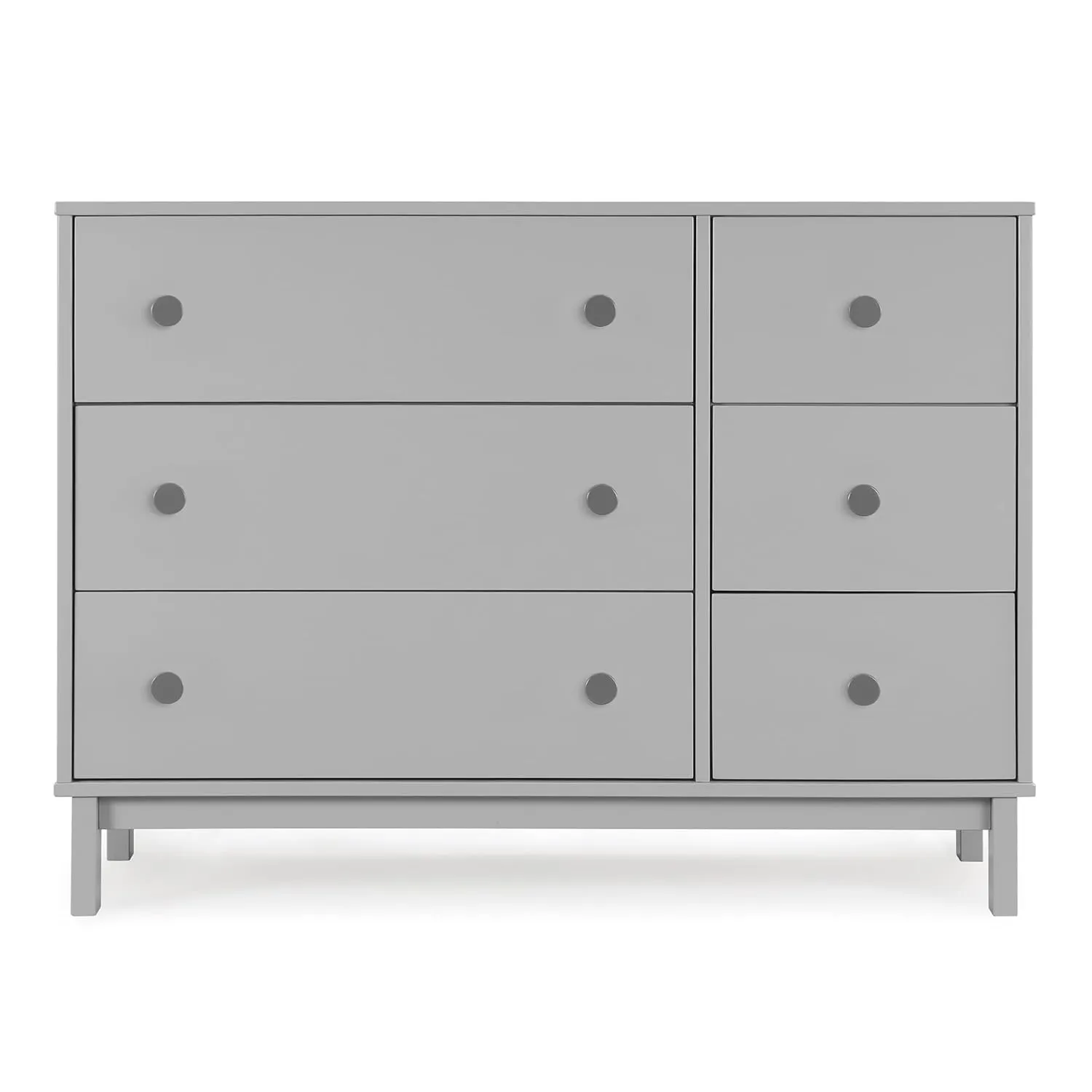 GAP babyGap Legacy 6 Drawer Dresser with Interlocking Drawers - Greenguard Gold Certified, Grey/Dark Grey
