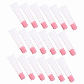 Gatuida 50pcs Lipstick Tube Daily Tubes Covers Thick Balm Cosmetic Lip Tube Gloss Tube Moisturizing Bulk Empty Makeup Container Refillable Jars Pink Plastic
