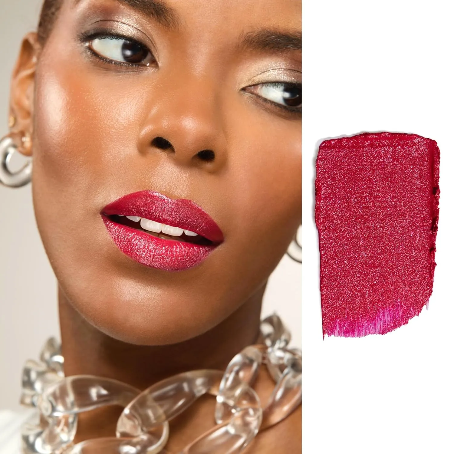 Gerard Cosmetics Glitter Lipstick (Cupid), Hot Pink Lipstick with Sparkling Metallic Glitter, Long Lasting, Smooth Formula, Highly Pigmented Opaque Color, Cruelty Free & Made in USA