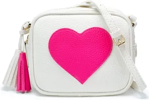 Girls Crossbody Purse for Kids Women Leather Roomy Bag with Tassel Adjustable Straps Design in Italy