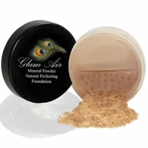 Glam Air Airbrush Makeup Water Based Foundation Choose Matte or Satin Finish for Flawless Looking Skin (0.25oz Bottles) (MEDIUM MINERAL LOOSE FOUNDATION)