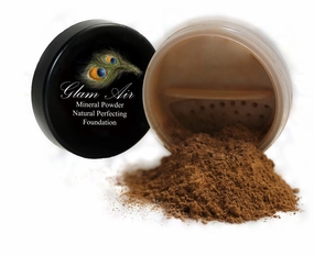 Glam Air Airbrush Makeup Water Based Foundation Choose Matte or Satin Finish for Flawless Looking Skin (0.25oz Bottles) (MEDIUM/DARK MINERAL LOOSE FOUNDATION)