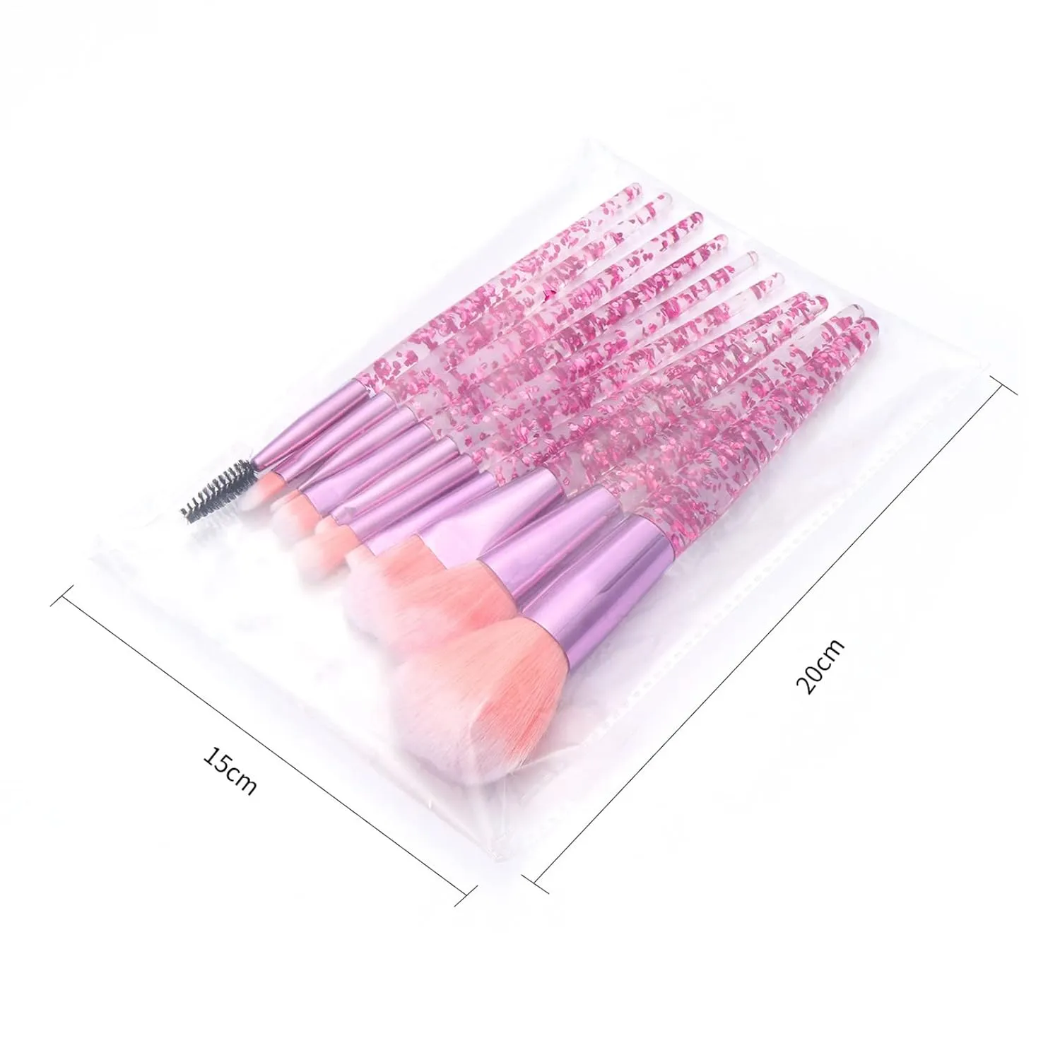 Glitter Eye Brush Lip Brushes Cute Crystal Bling Sets Set Makeup Dazzled For Face Eyeshadow Makeup Brush Foundation (Color : Pink, Size : One Size)