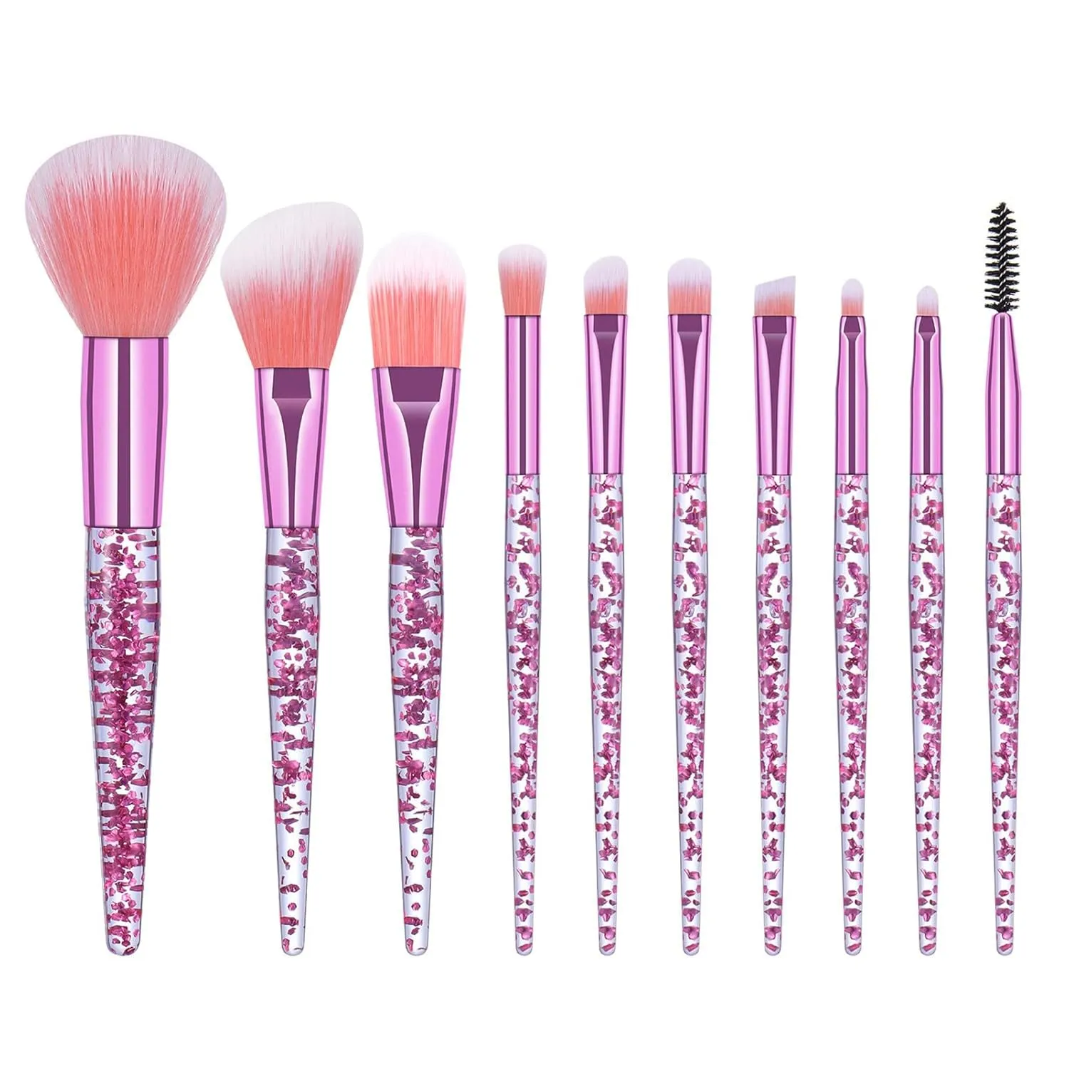 Glitter Eye Brush Lip Brushes Cute Crystal Bling Sets Set Makeup Dazzled For Face Eyeshadow Makeup Brush Foundation (Color : Pink, Size : One Size)