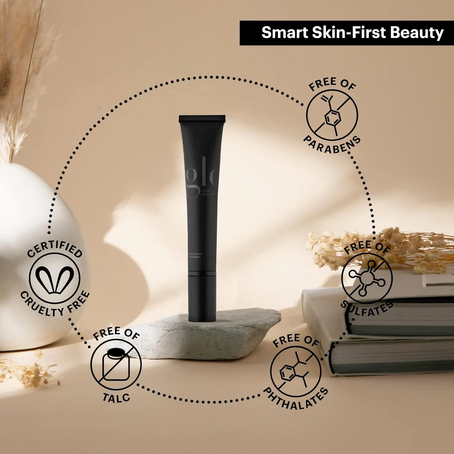 Glo Skin Beauty Satin Cream Foundation Makeup for Face, Natural Fair - Full Coverage, Semi Matte Finish, Conceal Blemishes & Even Skin Tone