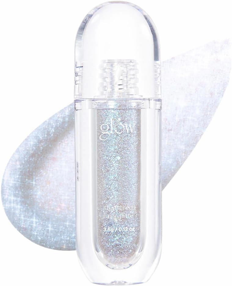 glow shattered glass glitter #joy : Long Lasting, Shimmering Eye Glitter, Liquid Glitter Eyeshadow & Highlighter with Precision Applicator, 0.1 oz