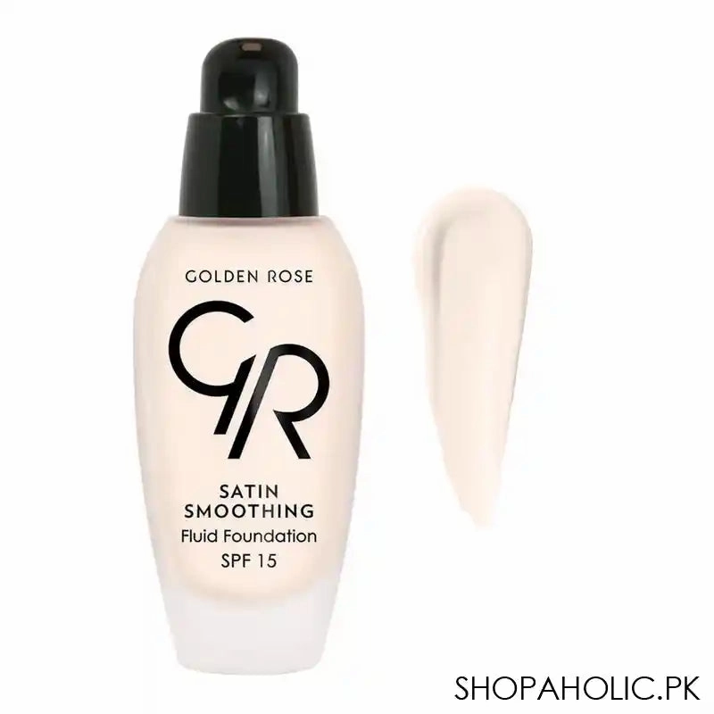 Golden Rose Satin Smoothing Fluid Foundation, 21, Paraben Free, SPF 15