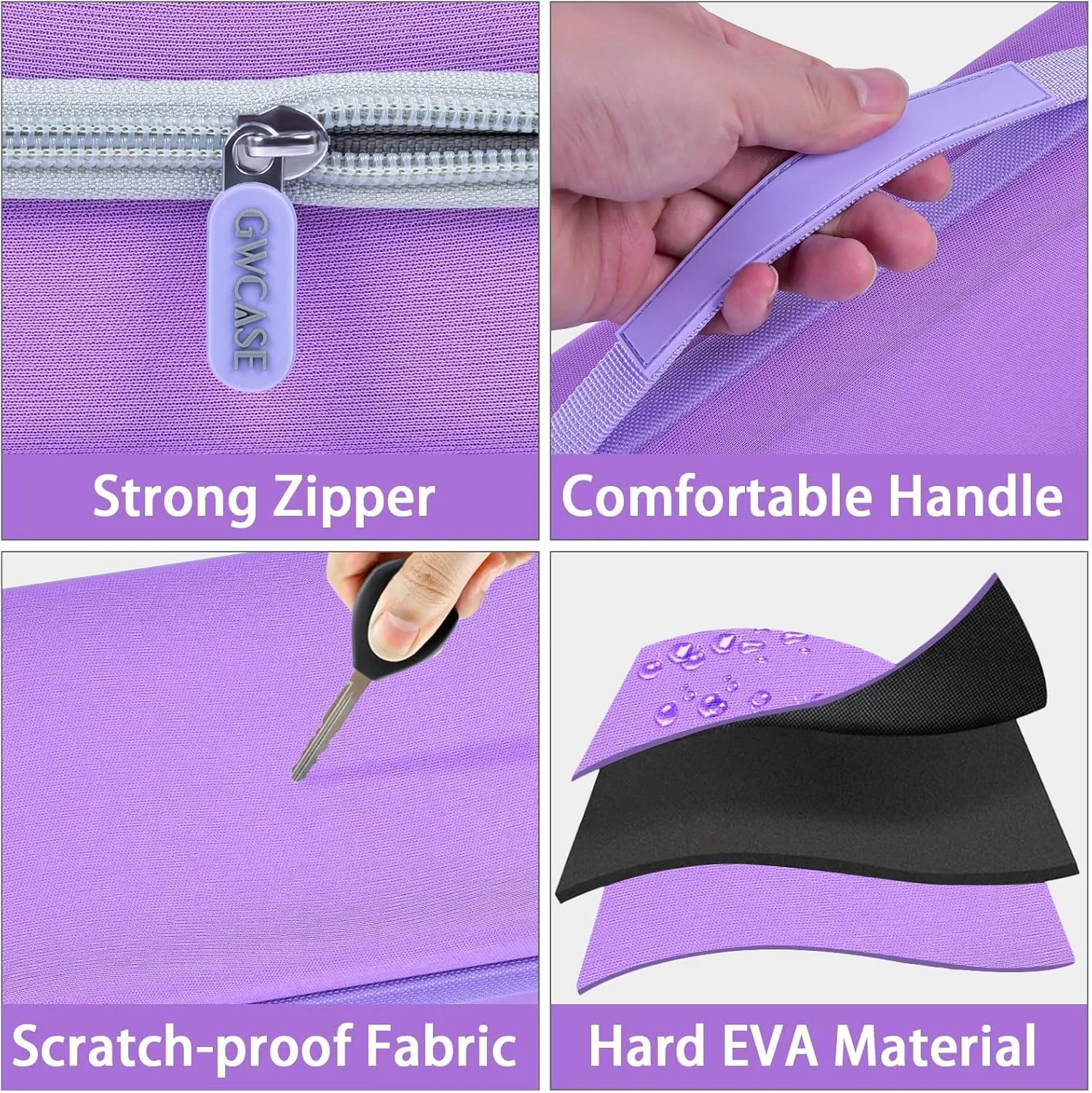 GWCASE Case Compatible with Houzzi/for NuDerma/for Signstek/for APREUTY/for FAZJEUNE/for NewWay Professional Clinical Portable Handheld High Frequency Skin Wand Machine, 6 Neon & Argon Wands-Purple