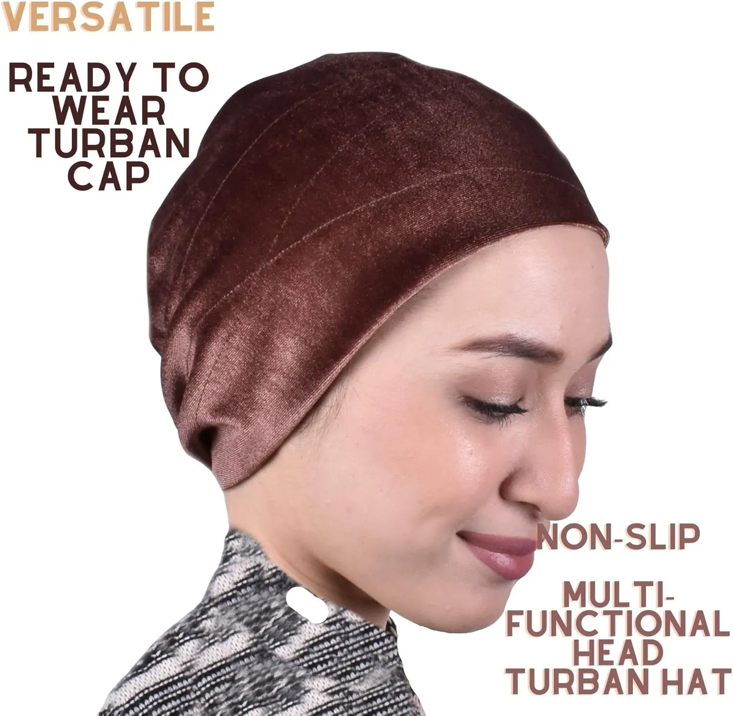 Handmade Mu LAN Velvet Turban | Anti-Slip | Non-Slip | Handmade from Soft Velvet| Multiple Style Creator