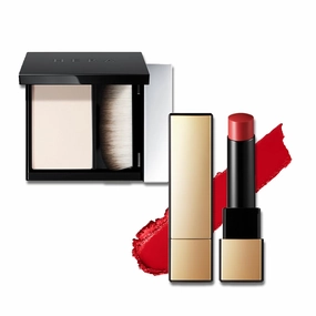 HERA Airy Blurring Powdered Primer and Rouge Classy Lipstick #301 SEOUL RED