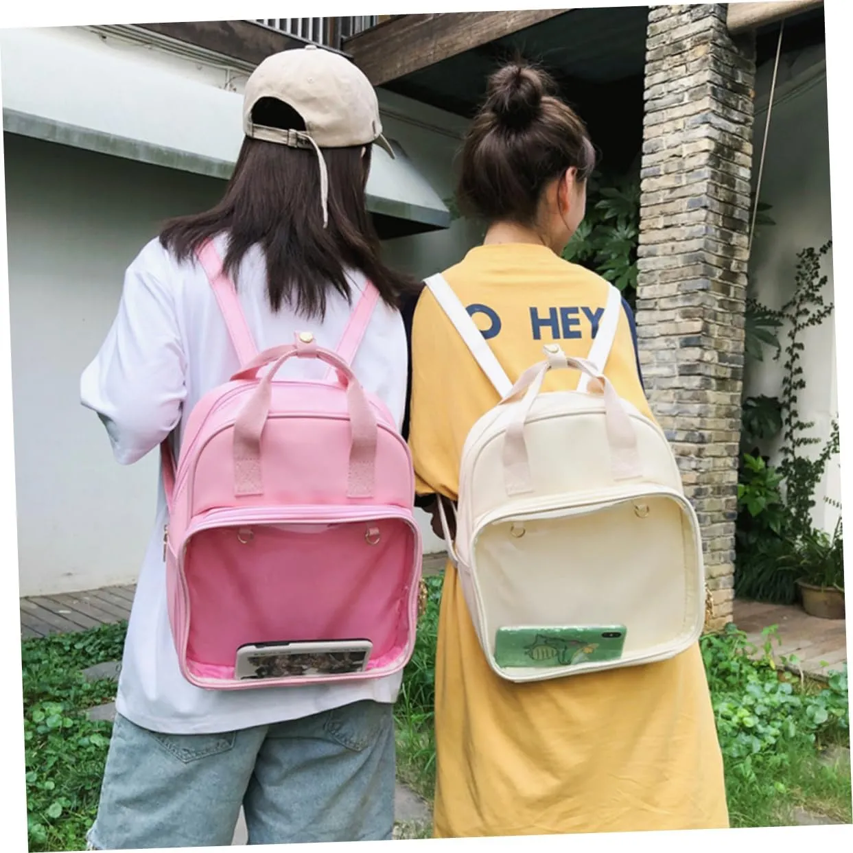 Homoyoyo Candy Backpack School Bag Pvc Satchel for Girls Women Boys and Girls Adjustable Straps Large Capacity