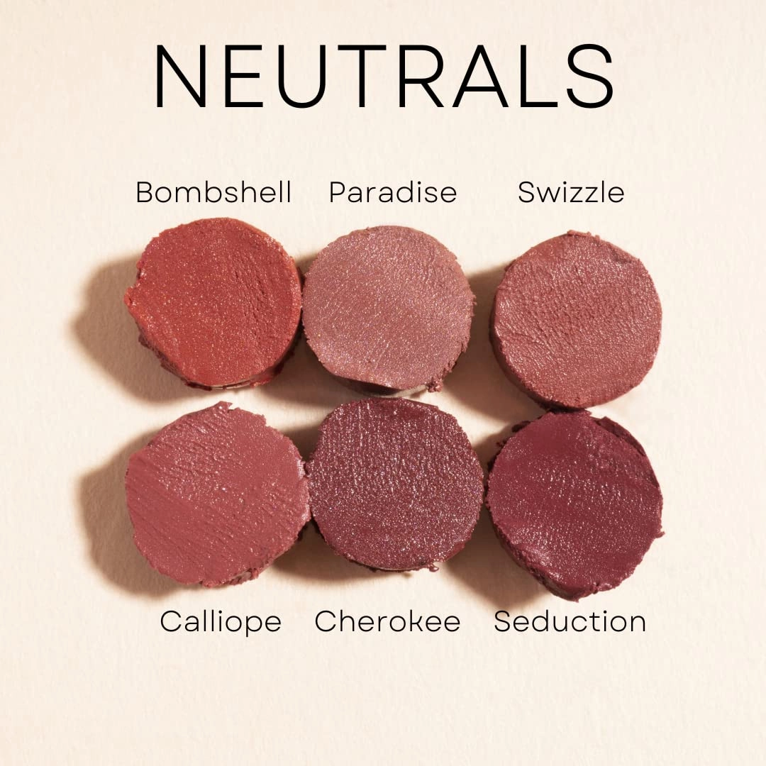 Honeybee Gardens Truly Natural Long Lasting Lipstick, Romance, Medium Neutral Mauve with Red Undertones, Naturally Hydrating & Nourishing, Vegan, Gluten-Free & Cruelty-Free, 0.13 oz / 3.8 g