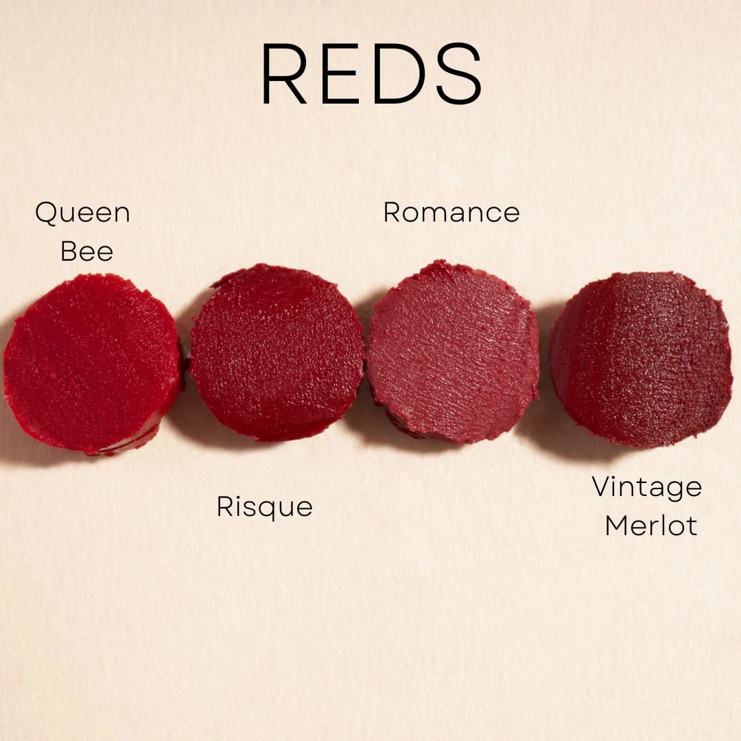 Honeybee Gardens Truly Natural Long Lasting Lipstick, Romance, Medium Neutral Mauve with Red Undertones, Naturally Hydrating & Nourishing, Vegan, Gluten-Free & Cruelty-Free, 0.13 oz / 3.8 g