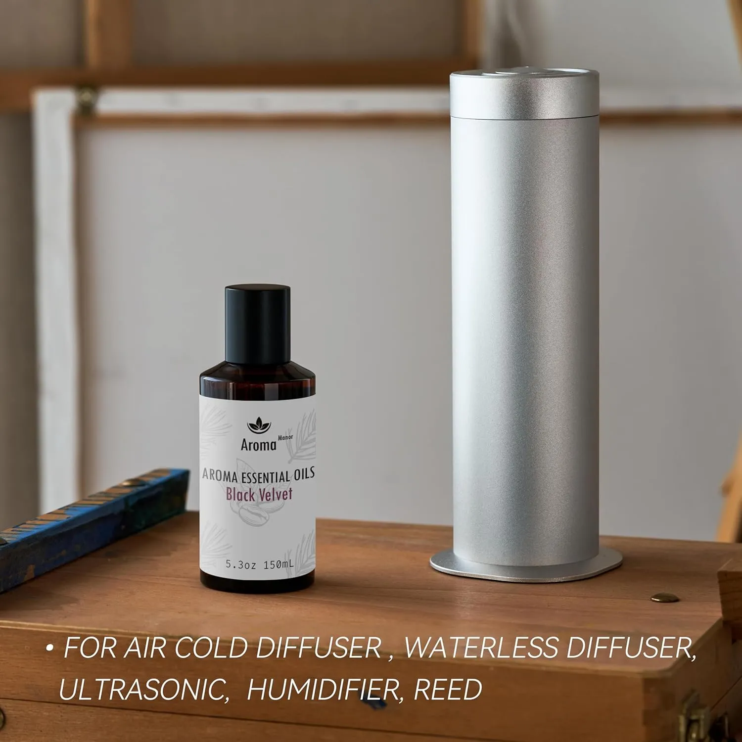 Hotel Fragrance Oil - Black Velvet Essential Oils for Scent Diffuser - Black Coffee, Caramel, Cinnamon, Vanilla, Patchouli - Home Luxury Scents Aroma Fragrance for Home, Office