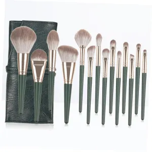 Housoutil Complete Makeup Brush Set 14 Piece Kit Makeup Brush and Sponge Set Includes Eyeshadow Foundation Blush