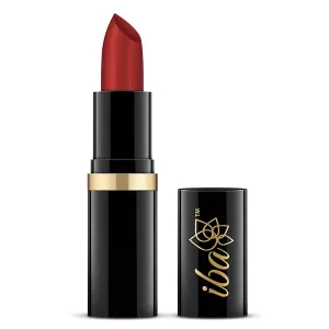 Ib.a Pu.re Lips Moisturizing Lipstick for Women - A60 Cherry Red, 4g | Creamy Finish | Intense Color & Highly Pigmented | Enriched with Vitamin E, Coconut Oil and Shea Butter |