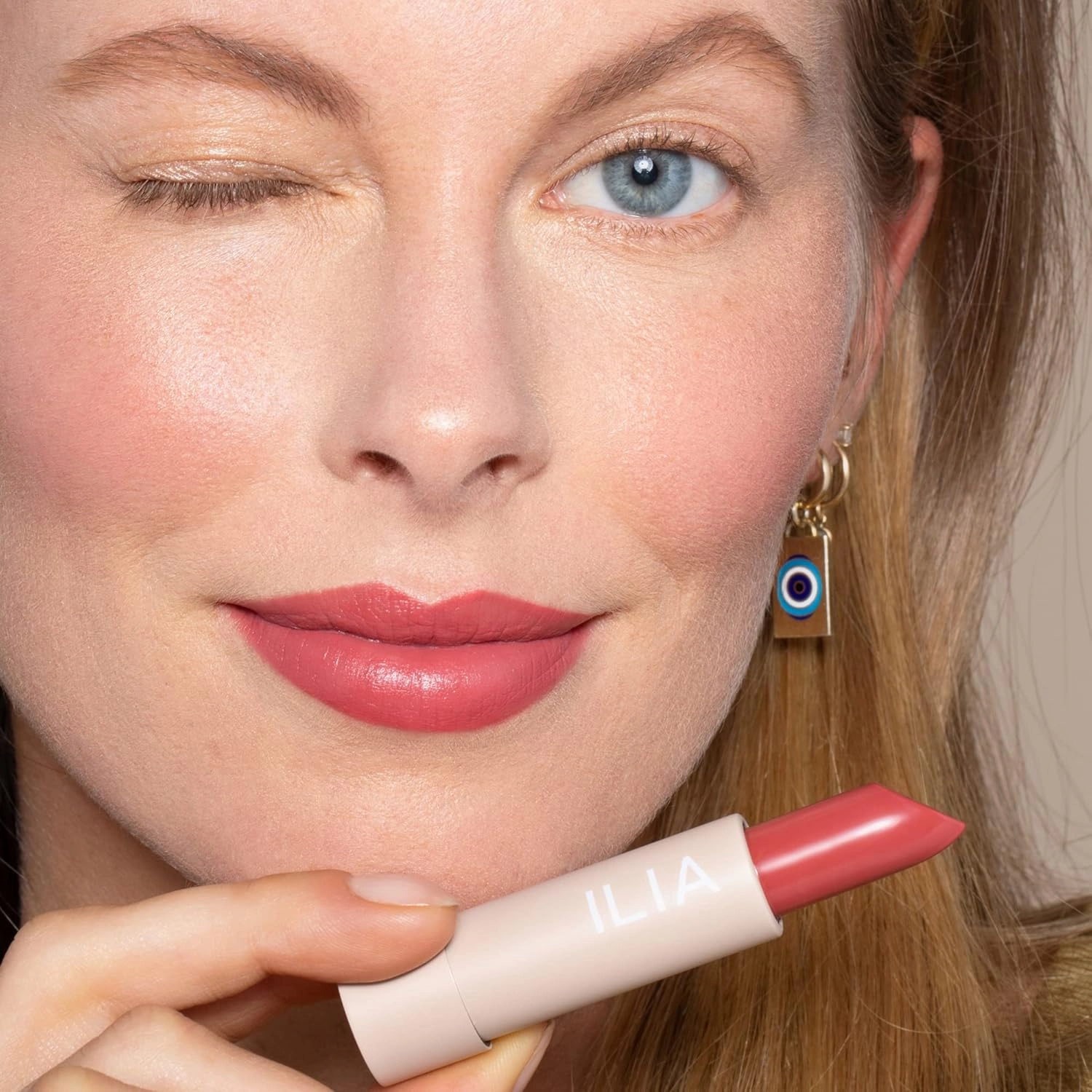 ILIA - Color Block Lipstick | Non-Toxic, Vegan, Cruelty-Free, Hydrating   Long Lasting, No Budge Color with Full Coverage (Rococco (Petal Pink With Warm Undertones), 0.14 oz | 4 g)